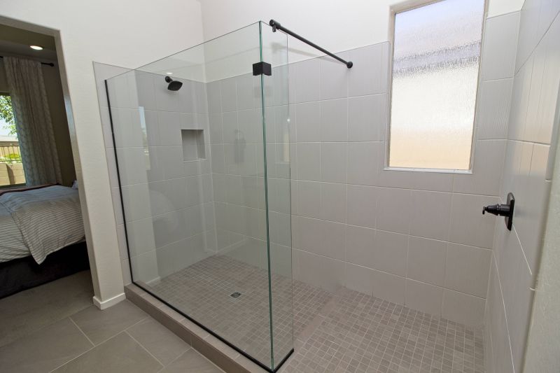 Modern Walk-in Shower with Large Glass Panels